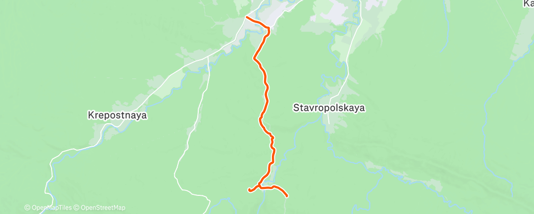 Карта физической активности (Трейлраннинг (утро))