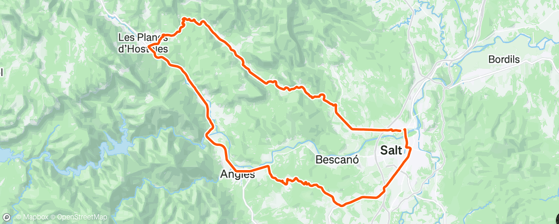 Map of the activity, Lunch Ride