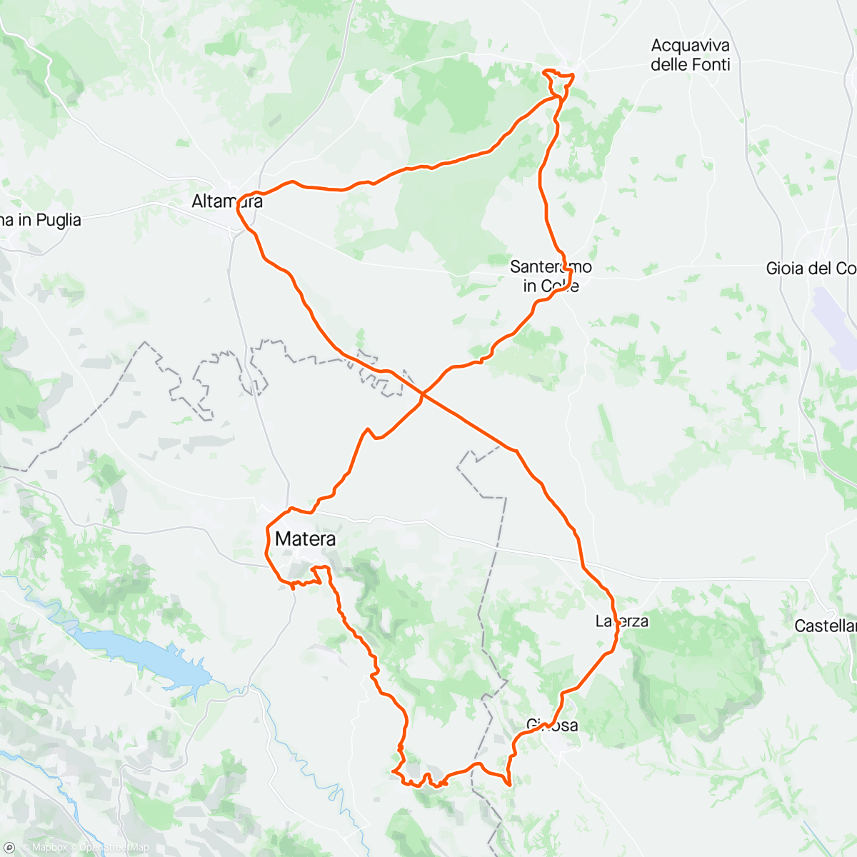 Mapa de la actividad (Giro mattutino...un Montescaglioso with Ceglie's🤗)