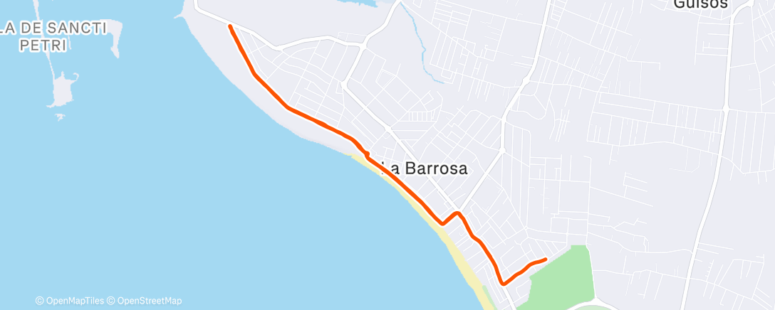 Map of the activity, Carrera a la hora del almuerzo