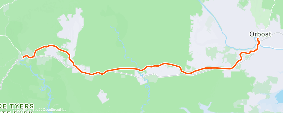 Map of the activity, Afternoon Ride
