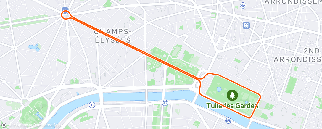 Map of the activity, Zwift - Interval Power Play in Paris