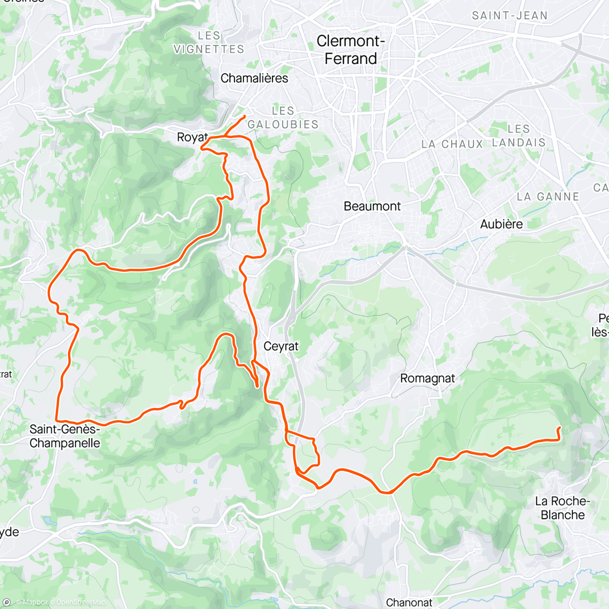 Map of the activity, Clermont-Ferrand Tourist