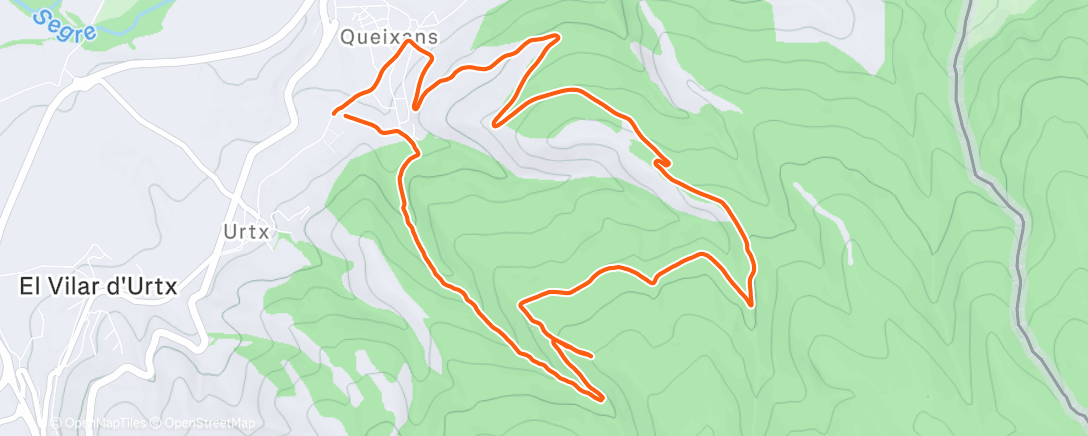 Map of the activity, Carrera de montaña matutina