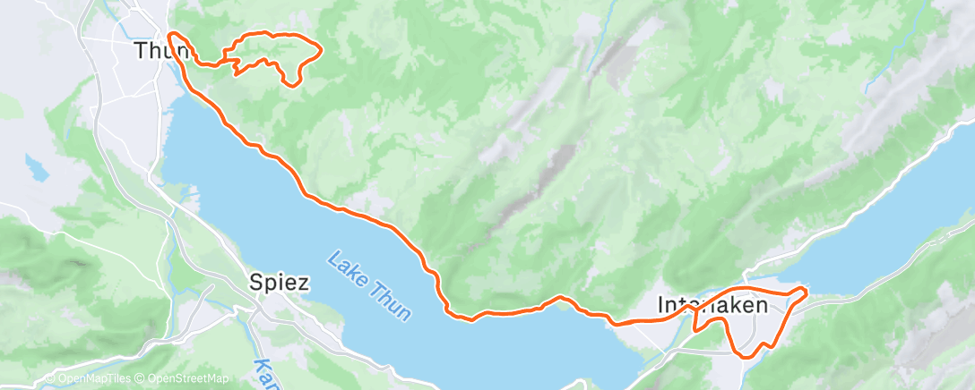 Map of the activity, Pedalata pomeridiana