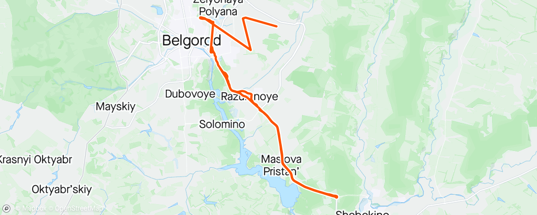 Map of the activity, 26 км