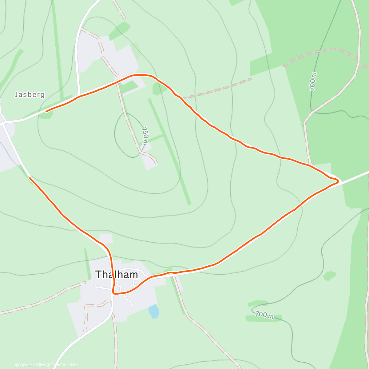 Map of the activity, Wanderung am Morgen