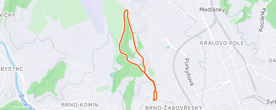 Map of the activity, Lunch Run