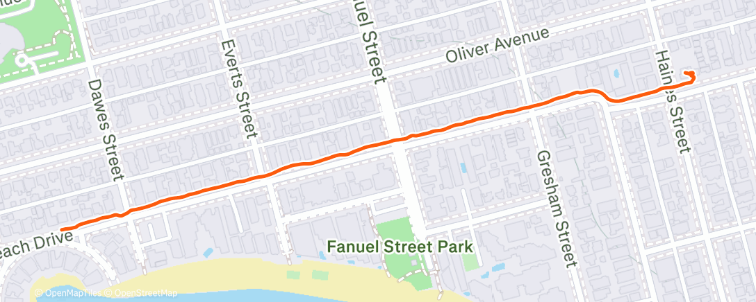 Map of the activity, Night Hike