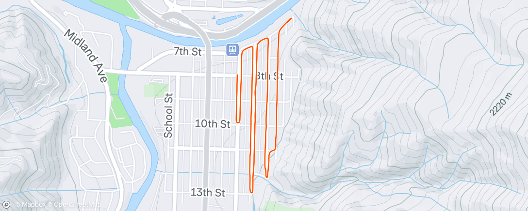 Map of the activity, Morning Walk