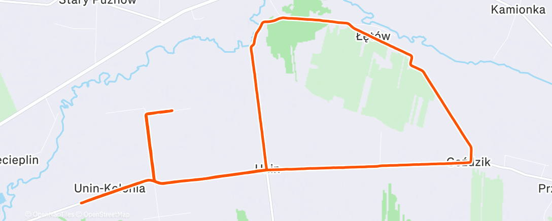 Map of the activity, Morning Run