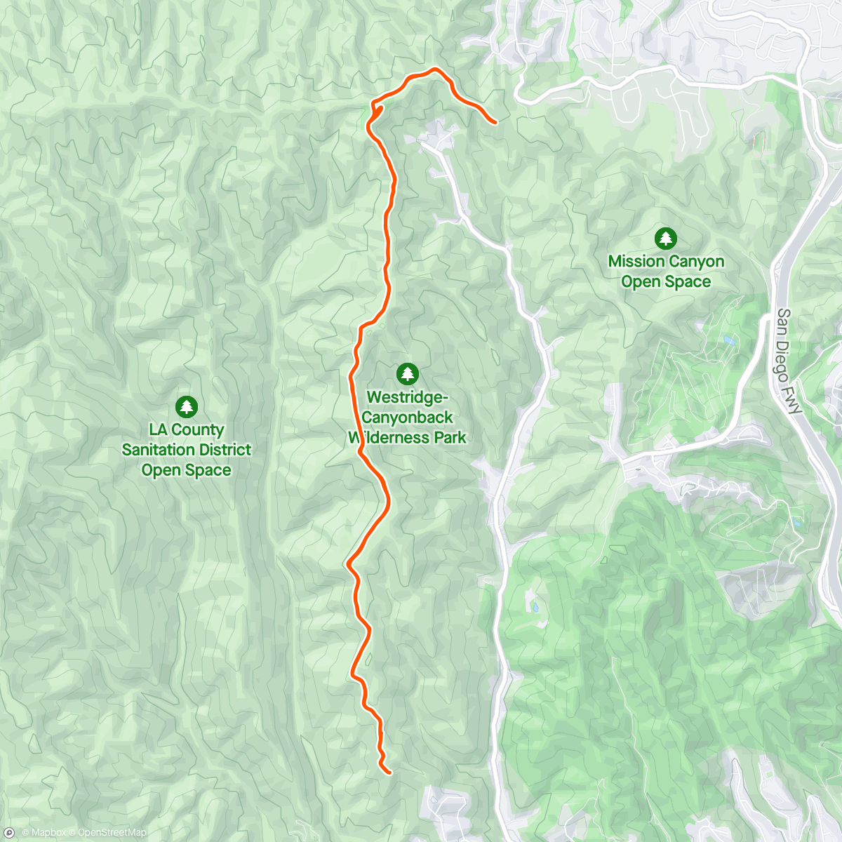 Mapa da atividade, Westridge chillin