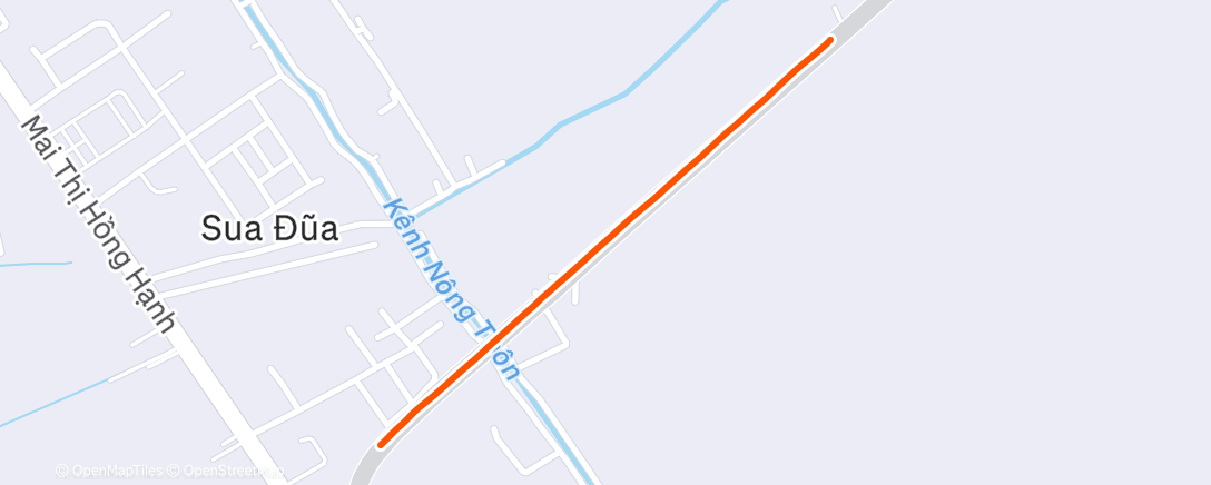 Map of the activity, Evening Run