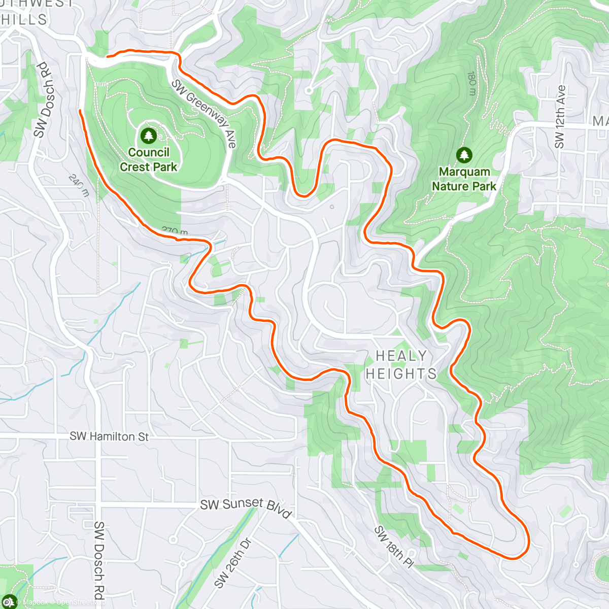 Map of the activity, Fairmont again. Pouring rain. Long winter ahead