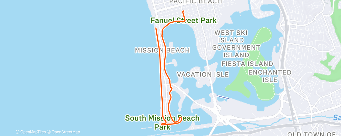 Map of the activity, Lunch Run