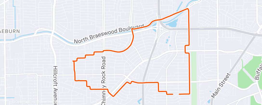 Map of the activity, Morning Run