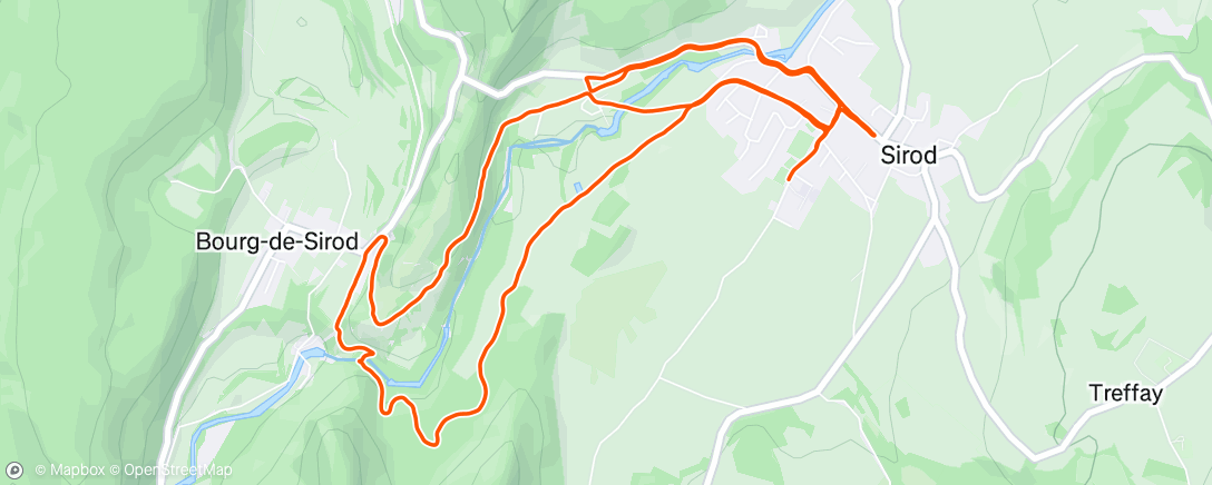 Map of the activity, Trail le midi