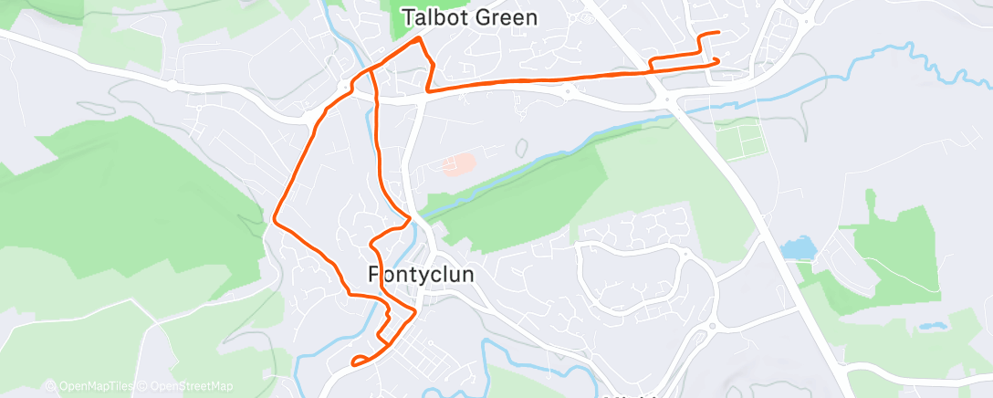 Map of the activity, 5 miles