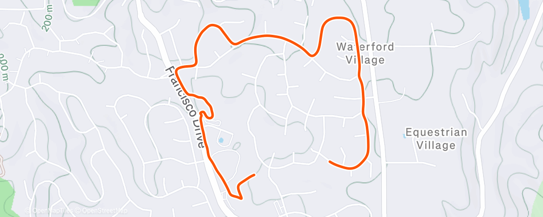 Map of the activity, Morning Walk