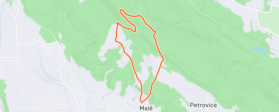 Map of the activity, Lunch Trail Run