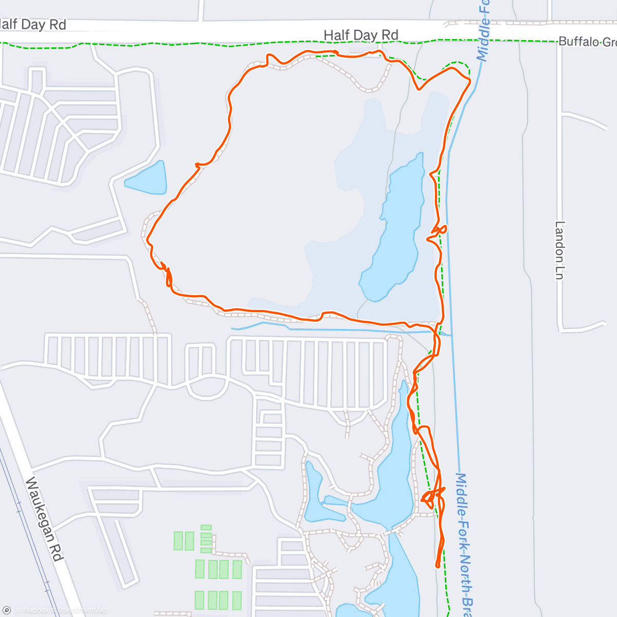 Map of the activity, Afternoon Hike