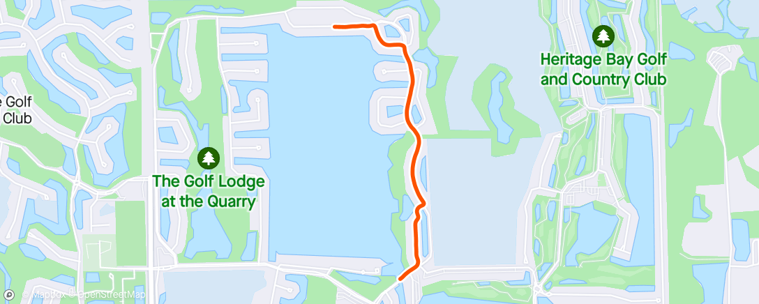 Map of the activity, Morning Exercise Part 2 - Attempted run