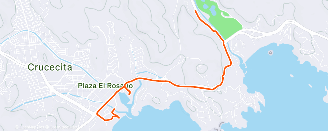 Map of the activity, Carrera por la mañana