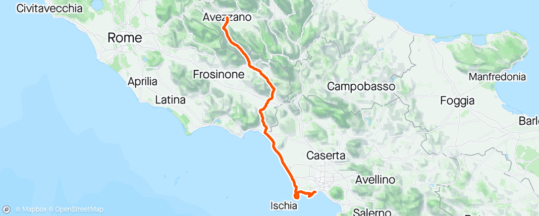 Map of the activity, Giro Stage 9