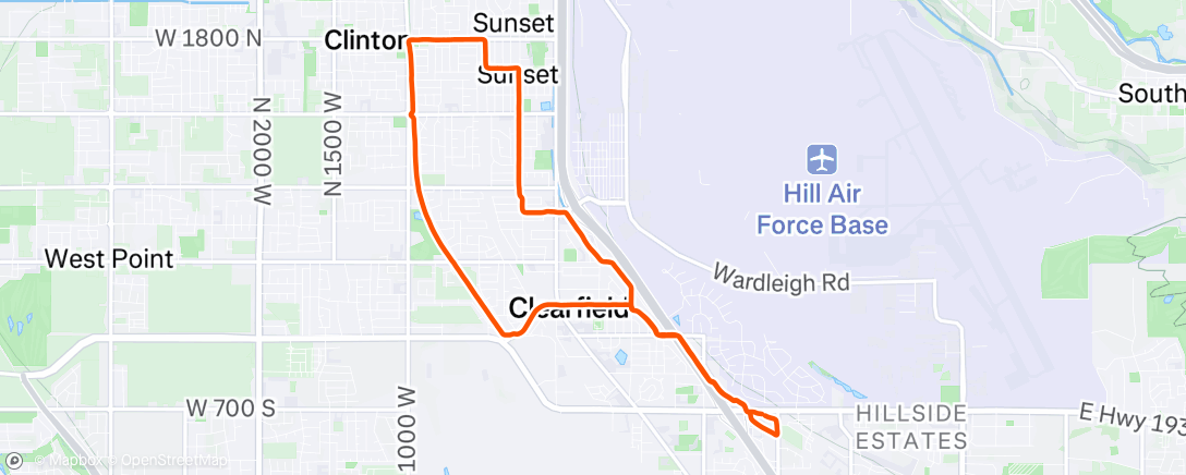 Map of the activity, Morning Run