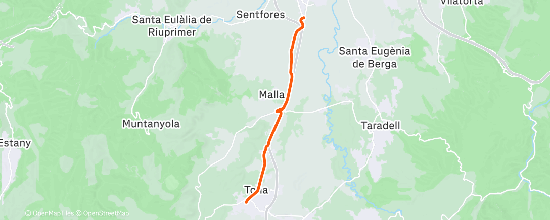 Map of the activity, Afternoon Ride