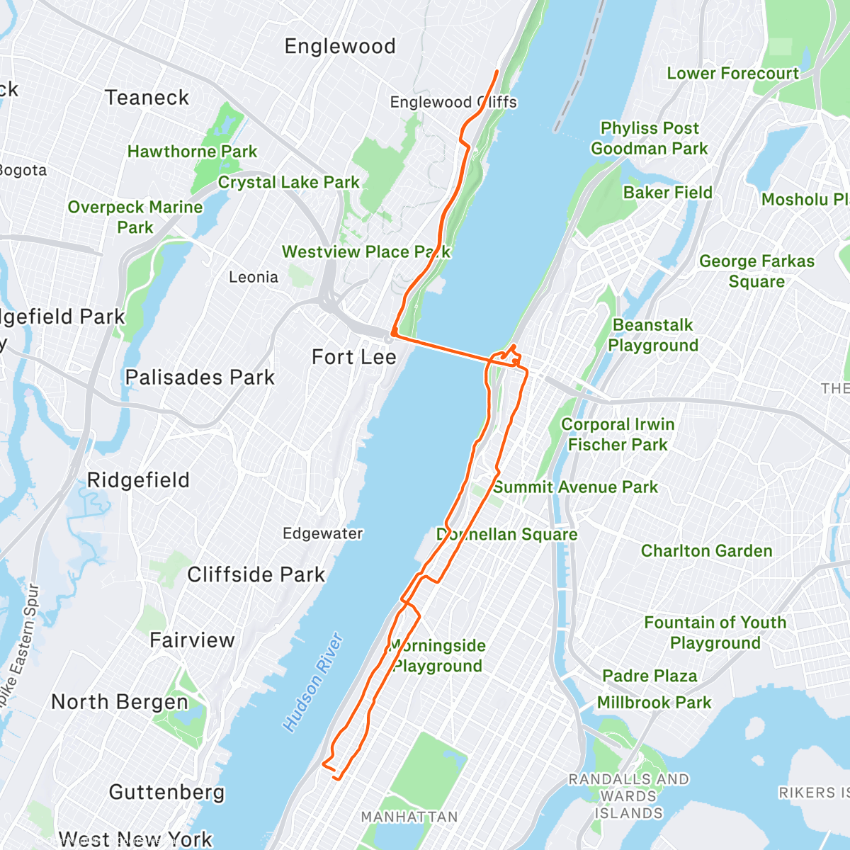 Карта физической активности (Glorious Return to 9w (on foot))