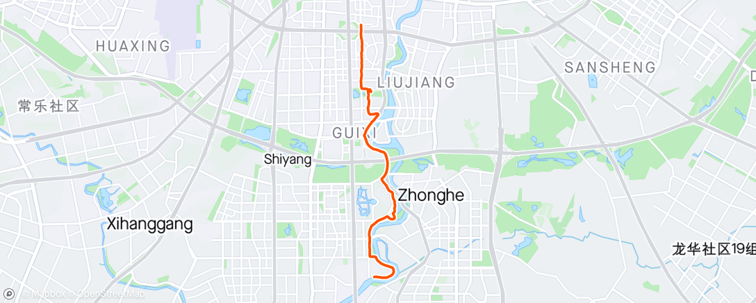 Map of the activity, 傍晚騎車