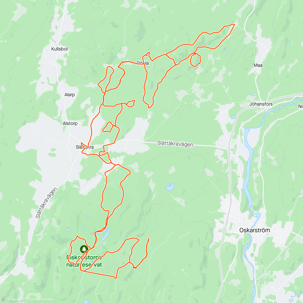 Map of the activity, Söndag’s Ride