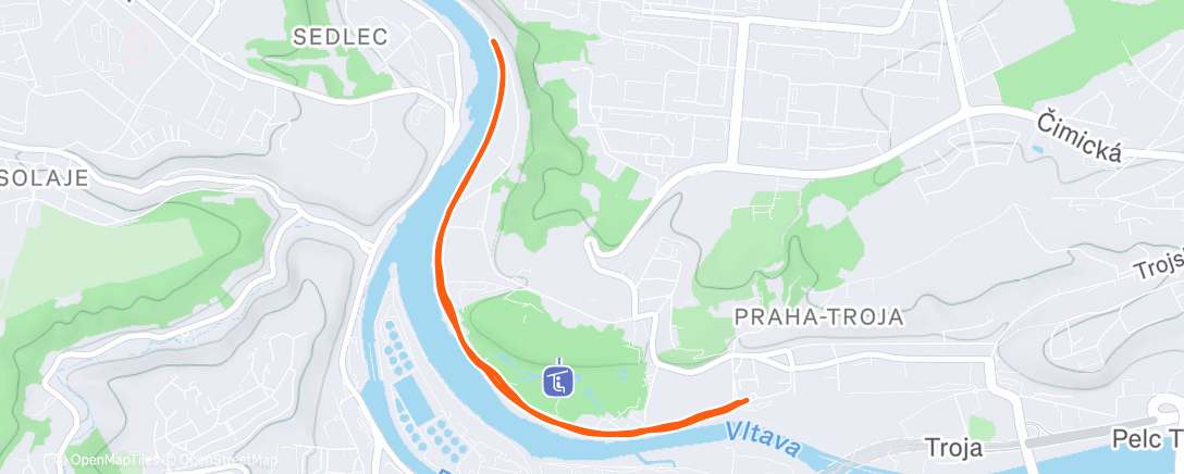 Map of the activity, Morning Run