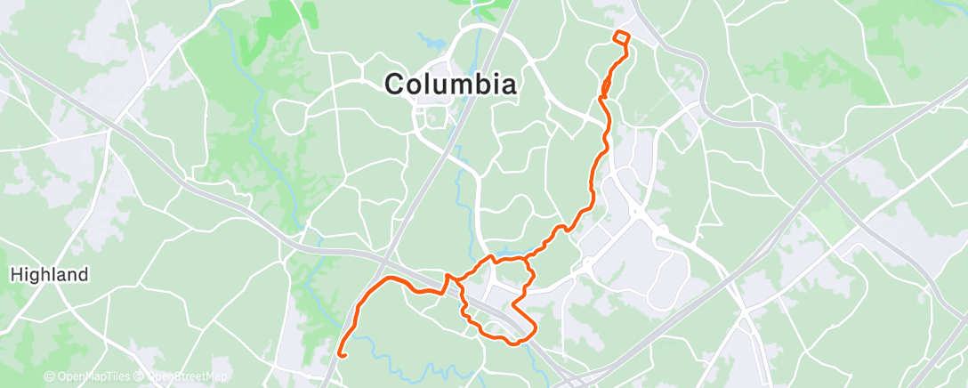 Карта физической активности (Afternoon Ride)