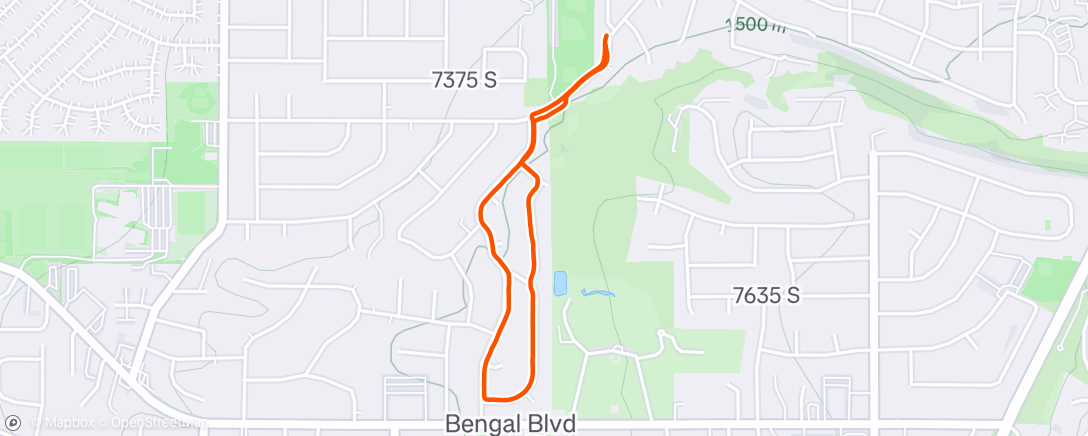 Map of the activity, Evening Run