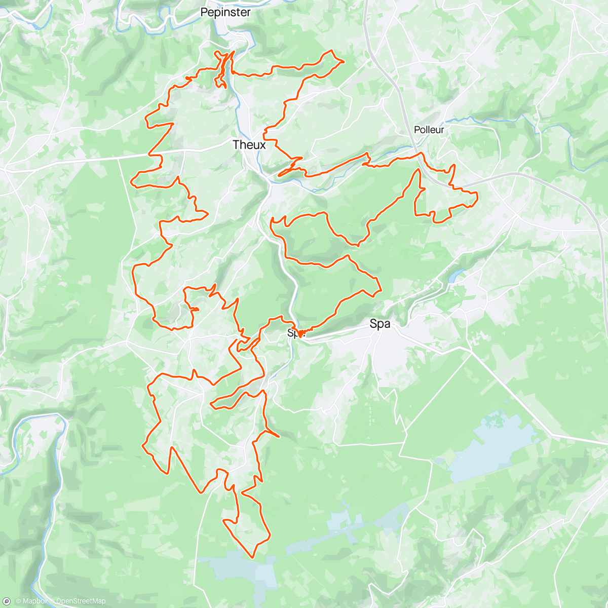 Map of the activity, Ardennes trophy ✅