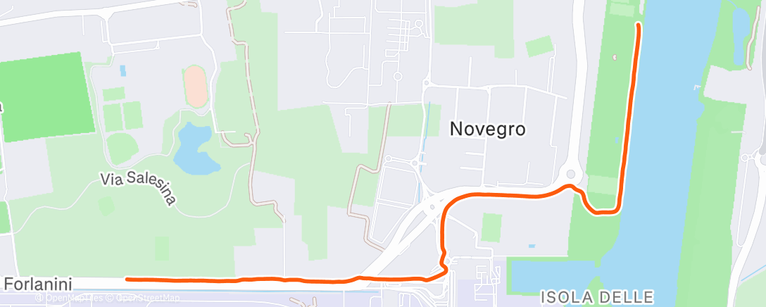 Map of the activity, Morning Run - cooldown