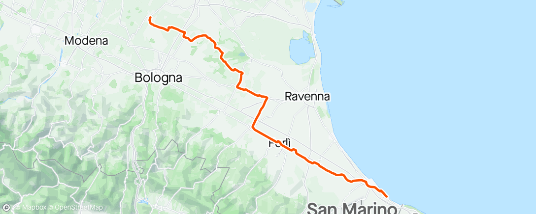 Map of the activity, Giro d’Italia - Stage 13