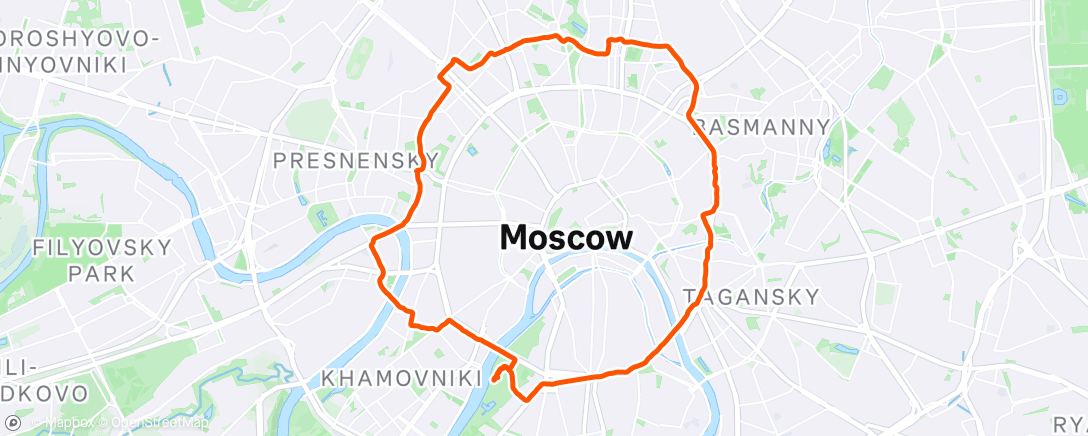 Map of the activity, Утренний забег