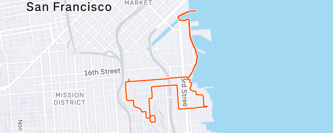 Map of the activity, Morning Run