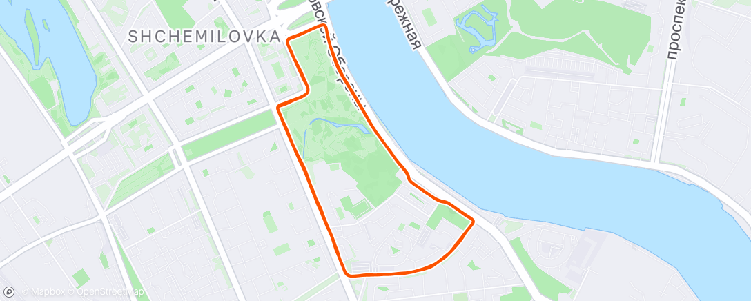Map of the activity, Полуденный забег