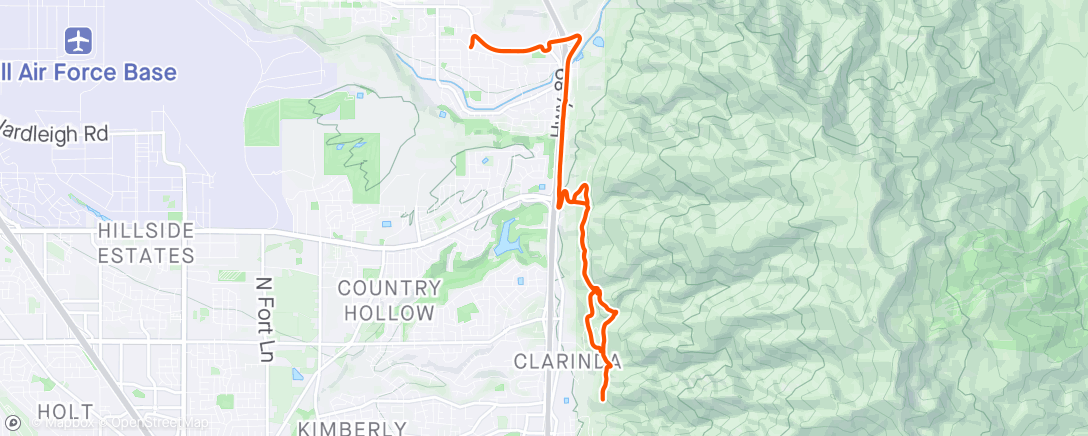 Map of the activity, Mtb with Sadie