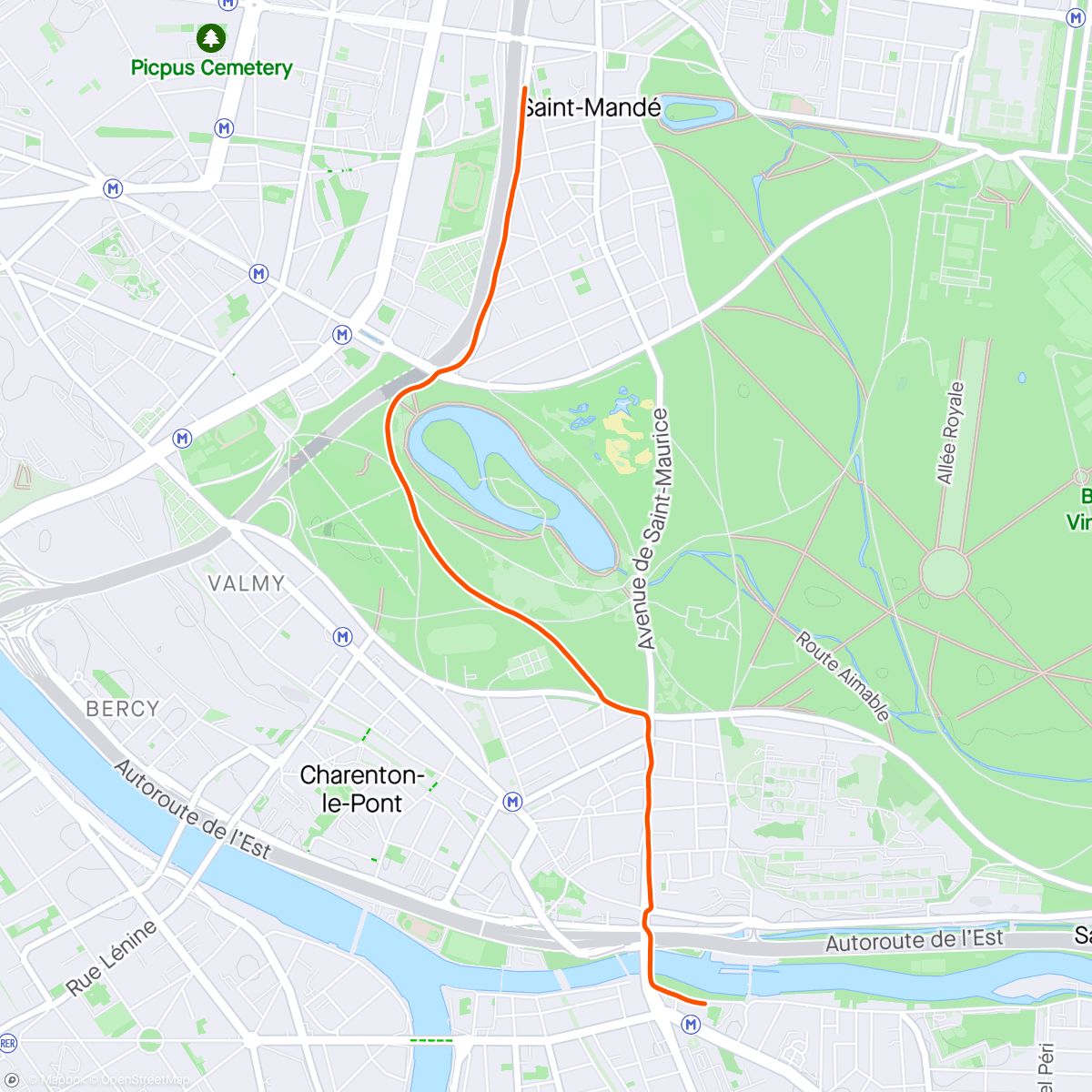 Map of the activity, Randonnée de soirée