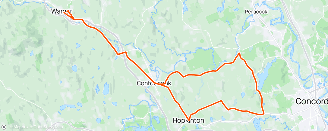 Map of the activity, Long Pond Loop