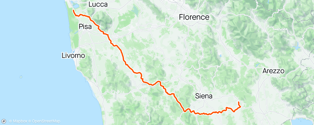 Map of the activity, Giro - Stage 6