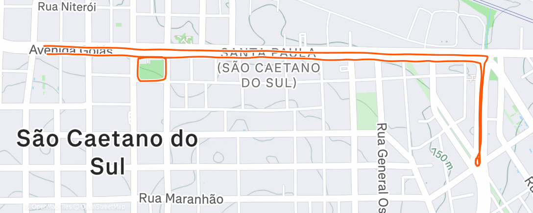 Map of the activity, Evening Walk