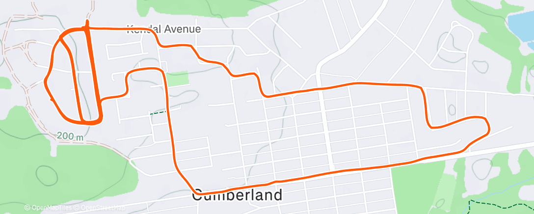 Map of the activity, 4x1K + 2x1.1K