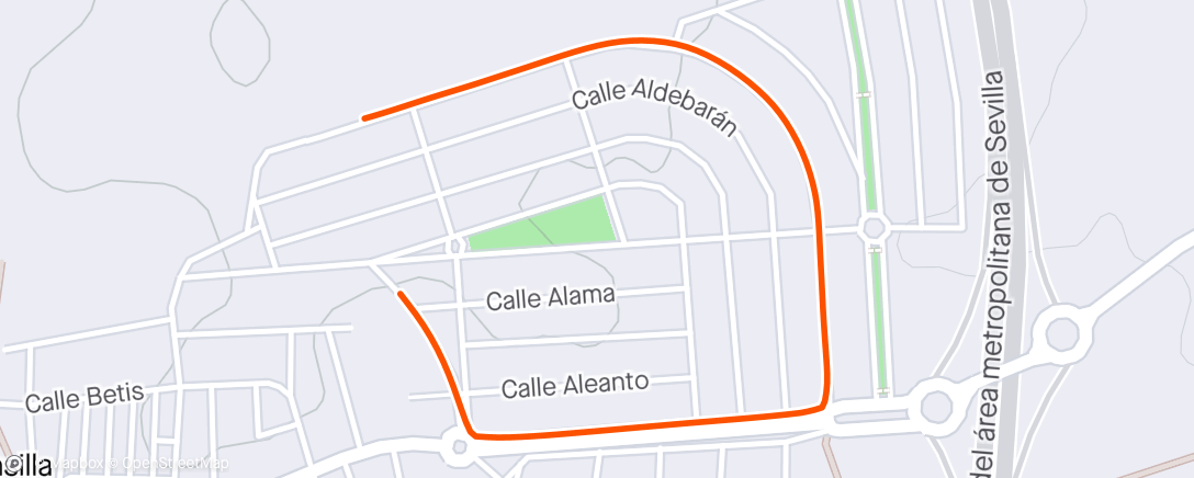 アクティビティ「Carrera de mañana」の地図