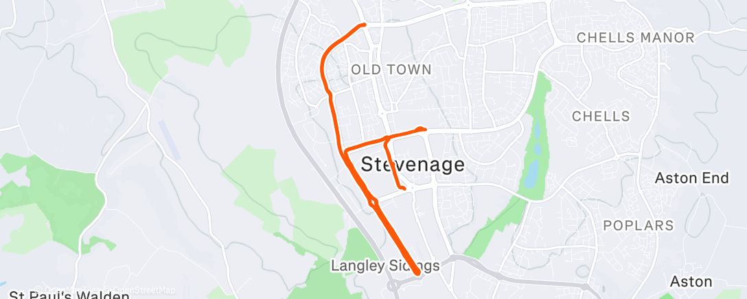 Карта физической активности (5x2k, 3x100m)